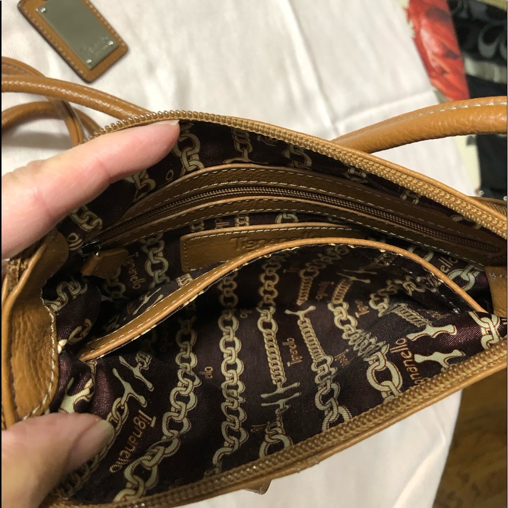 Camel colored leather Tignanello purse - Picture 3 of 3